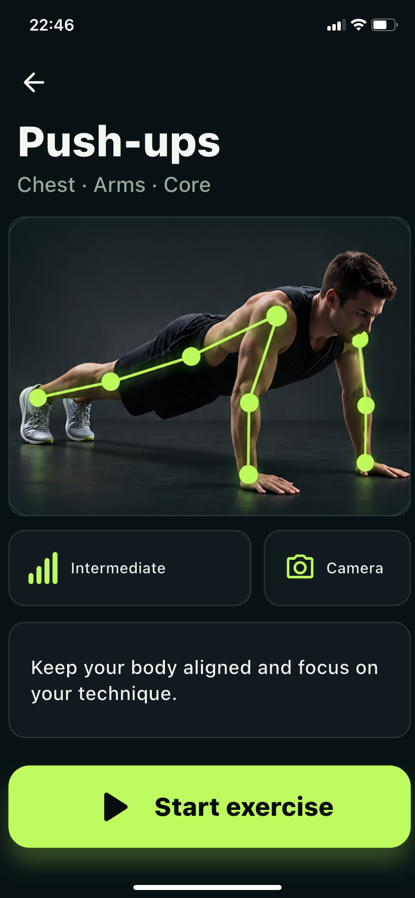 FitTracker push-up exercise details